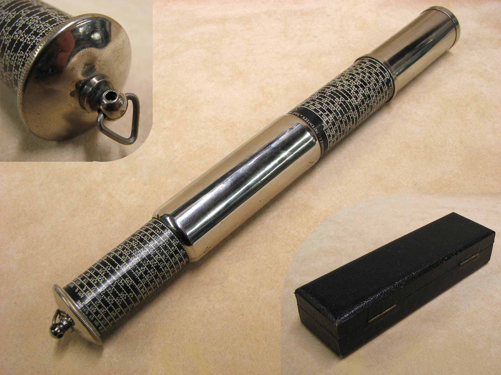 1920s Otis King Model K type A calculator with rare white on black scales